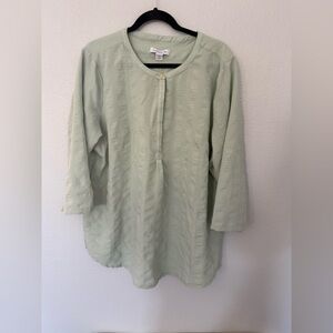 Liz Claiborne Mint Green Tunic Top Size XX Large